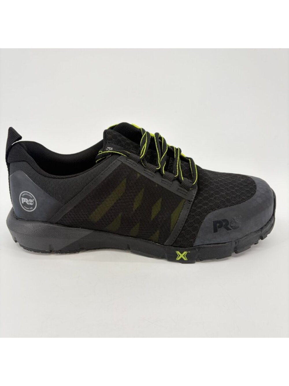 Timberland PRO Radius Mens Size 8 Black Green Composite Toe Safety Work Shoes